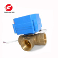 CWX-60P DN15 DN20 T-flow Horizontal type brass Female-female-female BSP DC5V DC12V CR01 CR02 CR05 3 way Electric Ball Valve